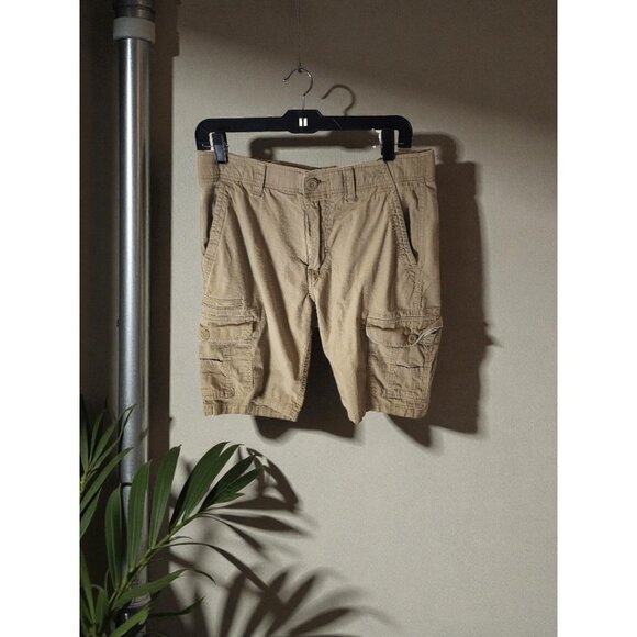 WearFirst Mens Size 32 Tan Cargo Shorts Ripstop Utility Pockets Outdoor Hiking - Picture 3 of 10